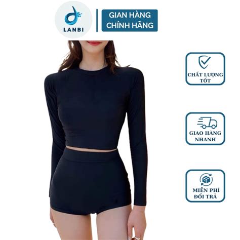 Đồ Bơi Nữ Bikini Lanbishop 2 Mảnh Áo Tay Dài Quần Đùi Mẫu Mới Lanbi 333 Shopee Việt Nam