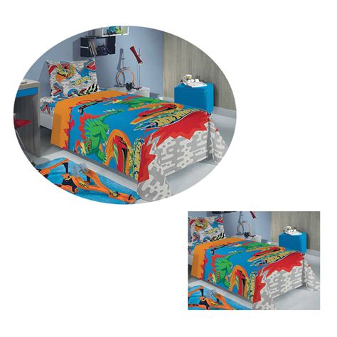 Jogo de Cama Hot Wheels Lepper Microfibra Peças Solteiro