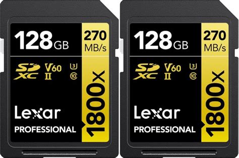 Lexar Professional SDXC Gold 128GB 1800x UHS II V60 2er Pack Foto Erhardt