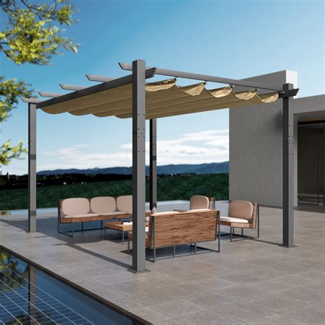 Buy Kozyard Morgan Outdoor Extra Large Gray Aluminum Frame Pergola With