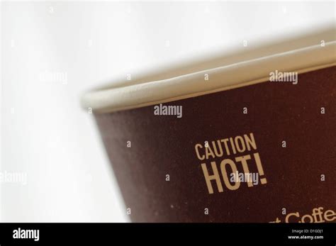 Caution Hot Coffee Sign Caution Contents Hot Hi Res Stock Photography