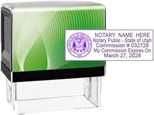 Amazon Hubco Printer Self Inking Notary Stamp Utah Green