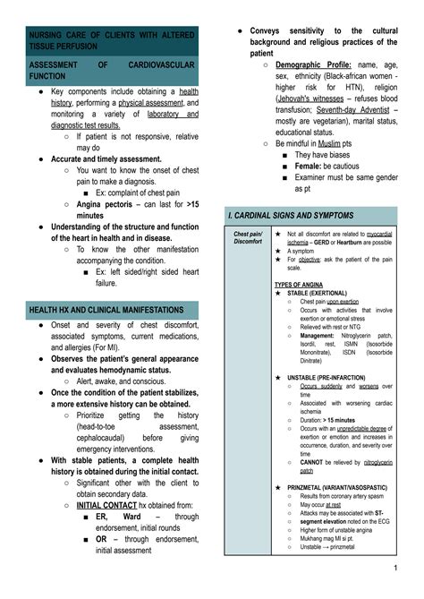 SOLUTION Nursing Care Of Clients With Altered Tissue Perfusion Studypool