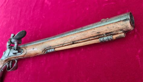 A Very Long German Single Barrel Flintlock Pistol Circa 1720 1750 Ref 3196