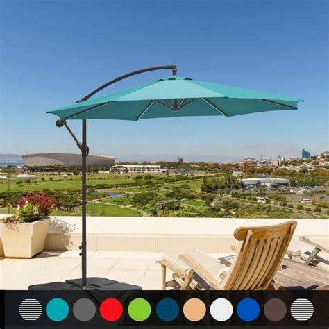 Weller 10 Foot Offset Cantilever Hanging Patio Umbrella Bed Bath