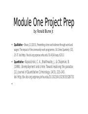 Scs Module One Project Prep Pptx Module One Project Prep By