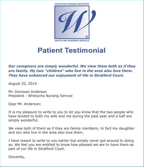 Testimonials Whitsyms In Home Care