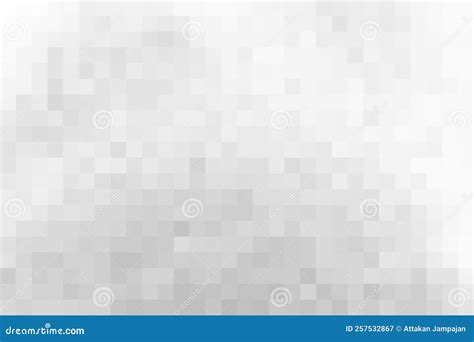 Abstract Gray Square Geometric Pixel Art Background Stock Illustration