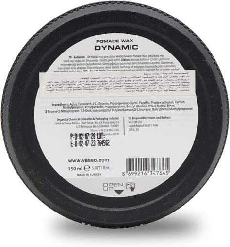 Vasso Dynamic Black Edition Pomade Wax 150ml Buy Now With Express
