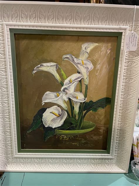 'Cala Lilies' Original Oil Painting – Chartreuse & co