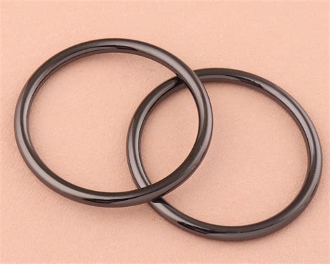 45mm Metal O Rings Welded Metal Loops Gunmetal Round Formed Etsy