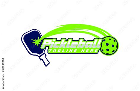 Pickleball Logo Vector Graphic For Any Business Especially For Sport Team Club Community