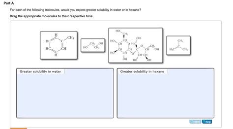 Solved Part A For Each Of The Following Molecules Would You Chegg