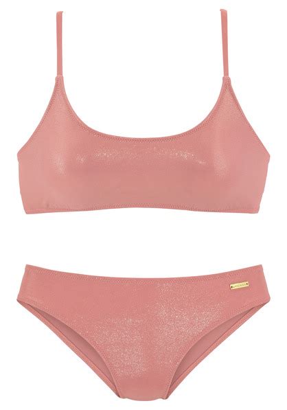 Lascana Bustier Bikini Gloss Altrosa Cup A B