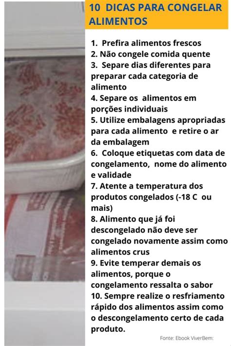 Como Congelar Os Alimentos De Forma Correta 10 Dicas Para Facilitar O