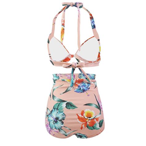 Zhizaihu Plus Size Piece V Neck Tummy Control Swimsuits Bikini