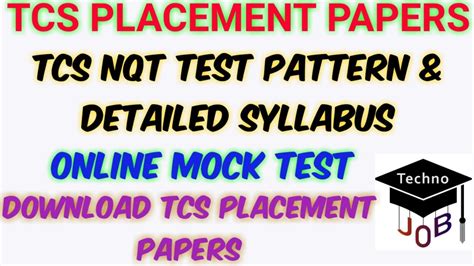 Tcs Placement Papers Tcs Previous Year Solved Papers Tcs Nqt