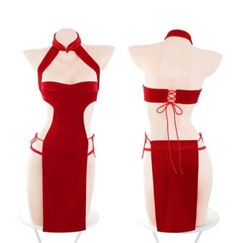 Lingerie Sexy Cheongsam Porno Hottie Night Cosplay Uniform Costumes Party Dress EBay