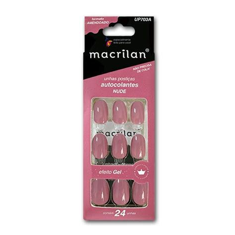 Unhas Postiças Autocolantes UP A tamanho médio Macrilan cor Nude Macrilan