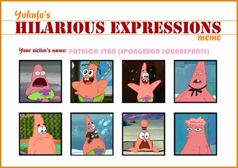 Hilarious Expressions of Patrick Star by BlackWolfStar15 on DeviantArt