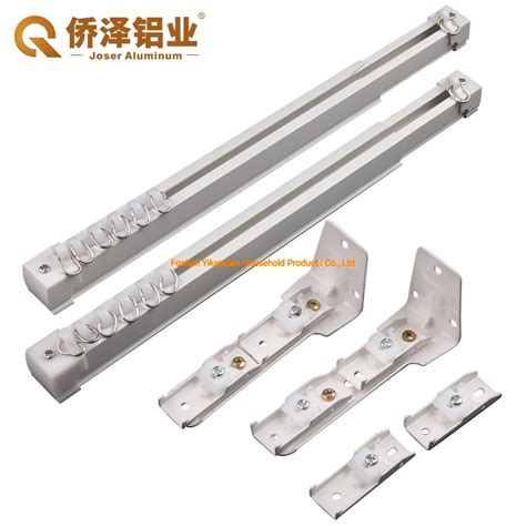 Ceiling Curtain Track Accessories Aluminum Double Curtain Rails Metal