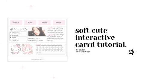 Soft Cute Interactive Carrd Tutorial Cr To The Owner YouTube