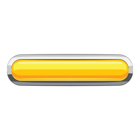 Yellow Rectangular Button Icon Cartoon Style 15072812 Vector Art At