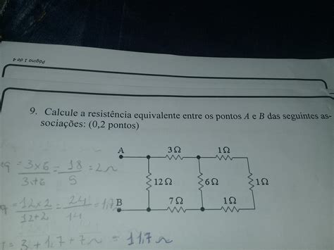 Calcule A Resistencia Eletrica De Um Resistor Que Apresenta ENSINO