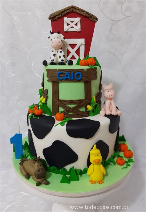 Bolo Fazendinha 2 Andares - TUDE Bolos, arte e amor: Bolo de Fazendinha - 2 andares