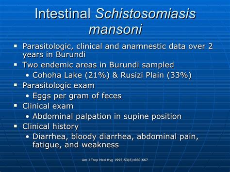 Intestinal Schistosomiasis