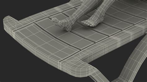 Women In Bikini Lying On Chaise Lounge Rigged For Maya 3D Model 239 Ma Free3D