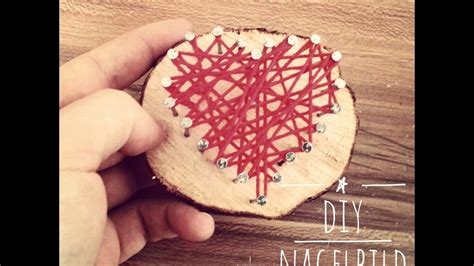 Diy Idee Bild Aus Holz Faden Und N Gel Nagelbild Bastelanleitung