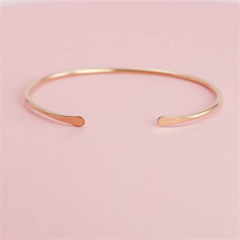 Solid Gold Cuff Bracelet 10k Gold Bangle Solid 10k Bracelet Unique