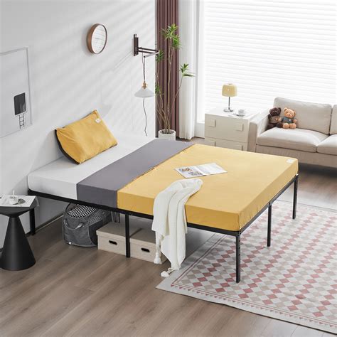 Ktaxon Sturdy Queen Size Metal Bed Frame With Slats Base 18