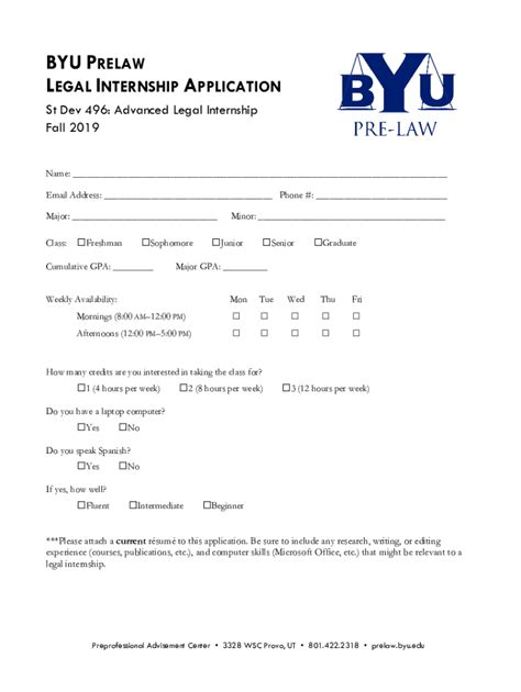 Fillable Online Ppa Byu Internship Master Agreement Fax Email Print