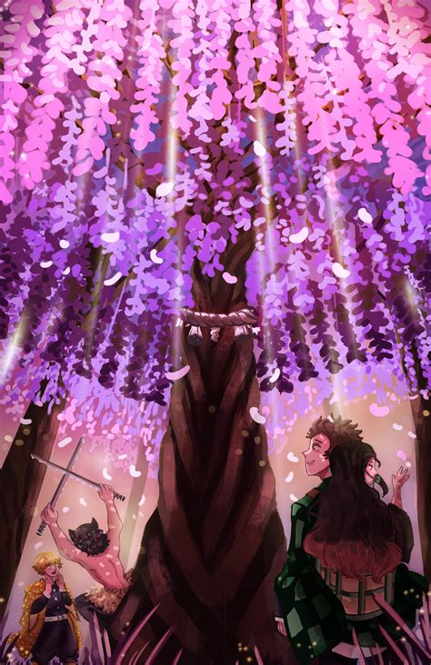 Flores De Demon Slayer - Demon Slayer Wisteria Wallpapers - Wallpaper Cave