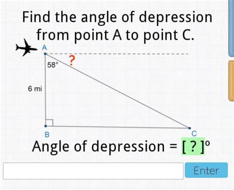 Find The Angle Of Depression From Point A To Point C Angle Of