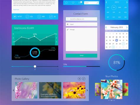 Ios 7 Inspired Web Ui Kit Psd By Intersog On Dribbble