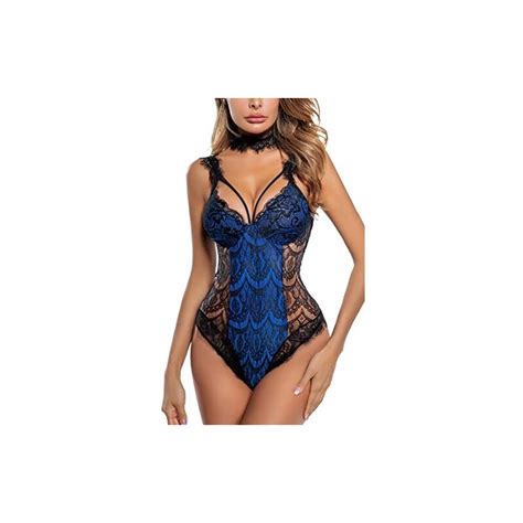 Adsexy Intimo Donna Sexy Lingerie Pizzo Body Da Donne V Profonda Spalline Regolabili Sexy