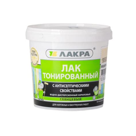 Лак в/д ЛАКРА, тонированный, Бесцветный (0,9 кг) | Интерьер и отделка