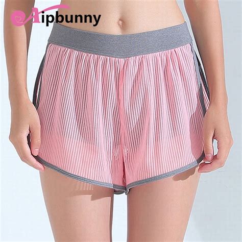 Aipbunny New 2019 Mesh Sports Women Exercise Shorts 2 In 1 Running Tights Short Fitness Leggings