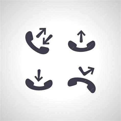 Premium Vector | Handset icon incoming call outgoing call missed call phone icon