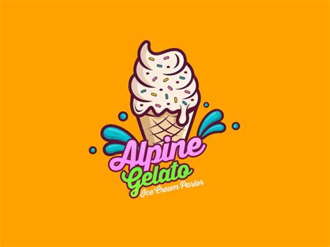 Alpine Gelato Logo Design By Ahsan Rafiq On Dribbble