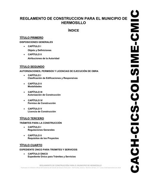 PDF REGLAMENTO DE CONSTRUCCION PARA EL MUNICIPIO DE urbanística y