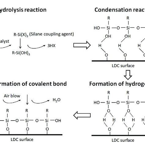 Schematic Diagram Of The Reaction Between LDC And Silane Coupling Agent