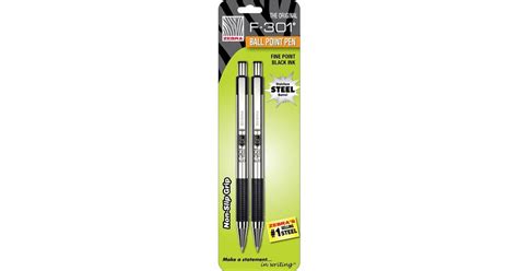Zebra F-301 Retractable Ballpoint Pen, Black Ink, Fine, 2/Pack • Price