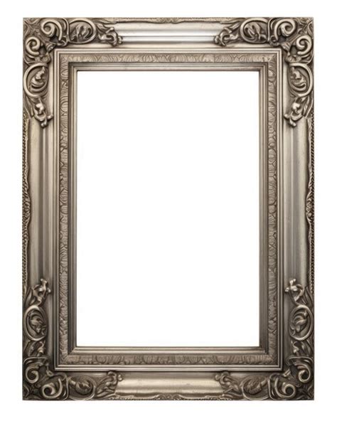 Premium Photo | Silver wall frame on isolated background