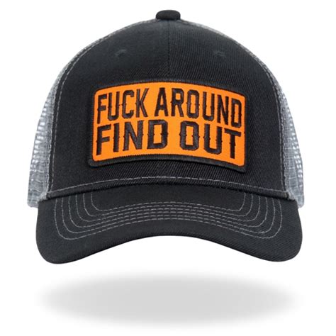 Fuck Around Find Out Snapback Caps Biker Life