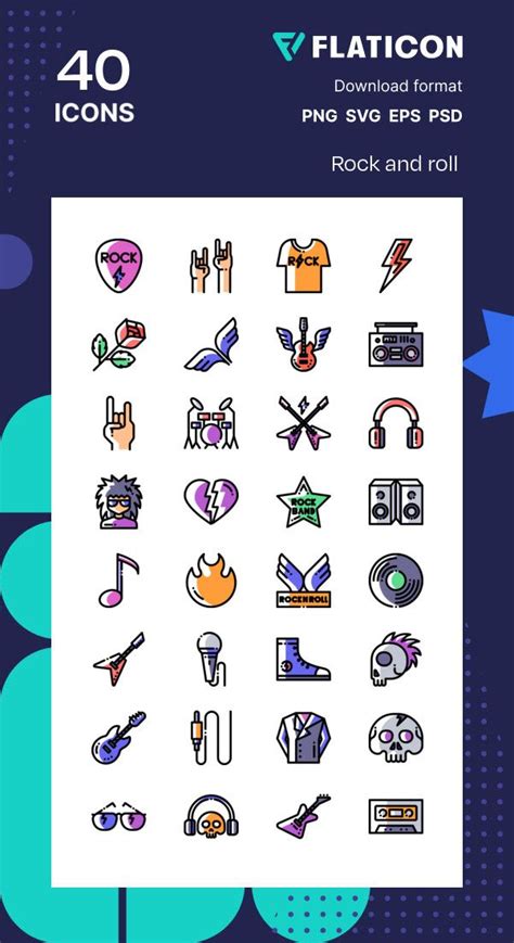 icons  rock roll designed  freepik artofit
