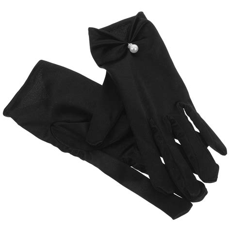Dayesque 1 Pair Short Satin Bridal Gloves Elegant Wedding Accessories